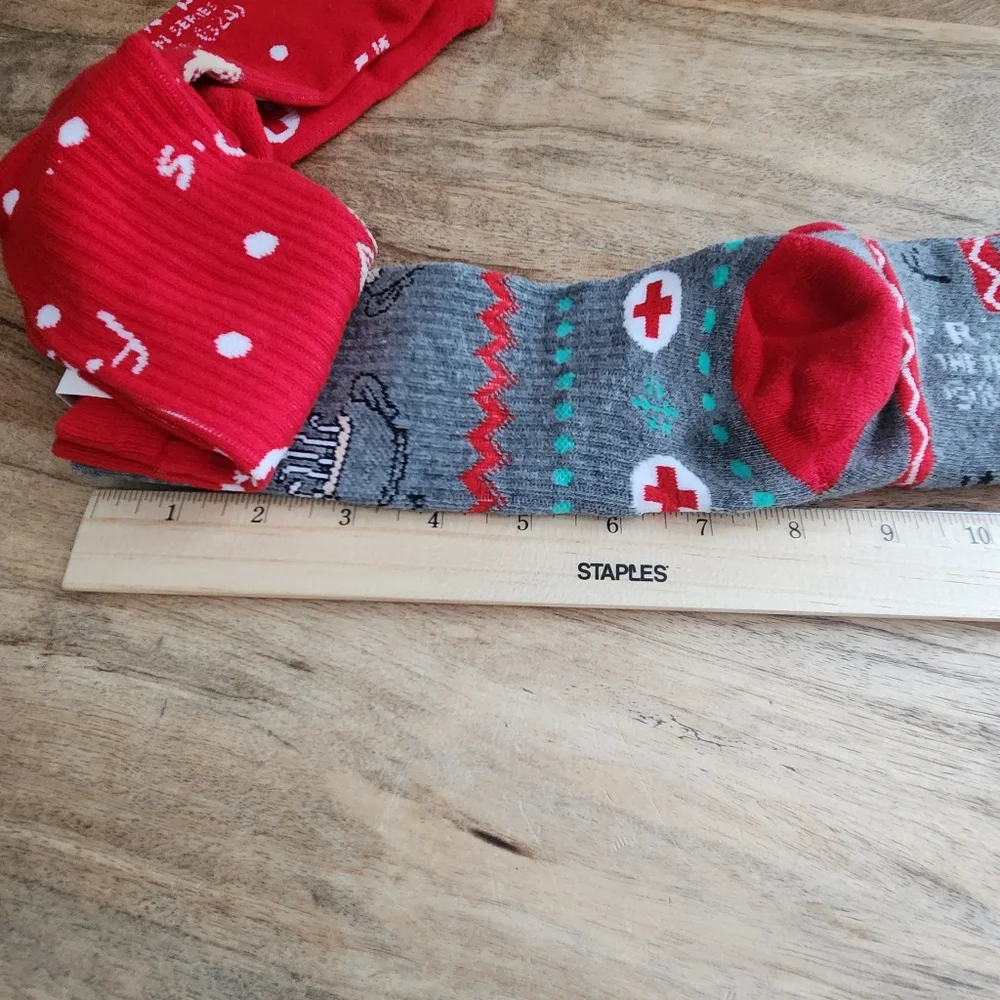 Friends Central Perk and American Red Cross Snowflake Socks